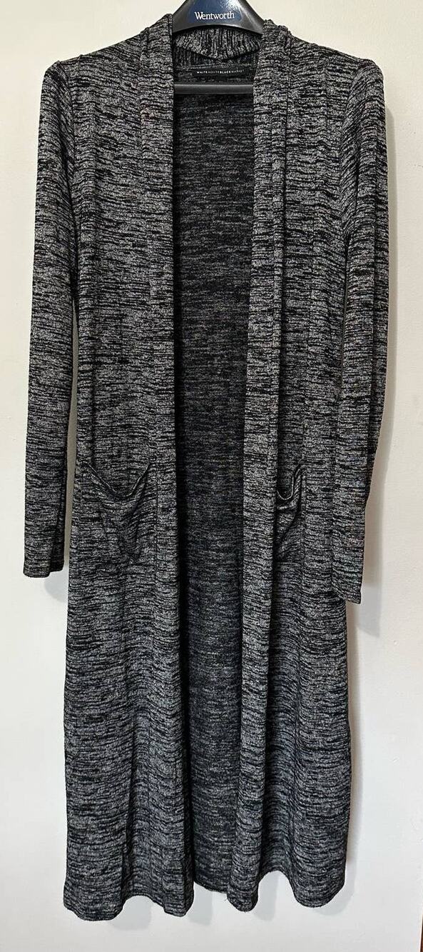 White House Black Market Long Cardigan Gray Size XS